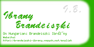 ibrany brandeiszki business card